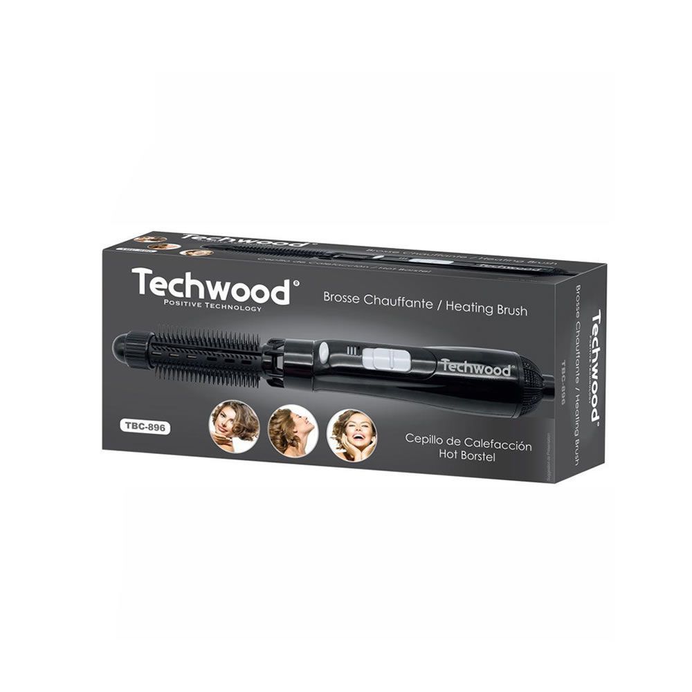 Escova Alisadora De Cabelo Techwood TBC-896 Preto 800W