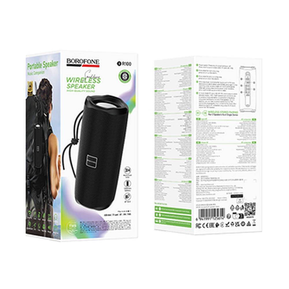 Mini Coluna Bluetooth Borofone BR100 Preto 1200mAh