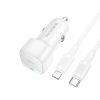 Borofone BZ34A White 20W Type-C To Lightning Car Charger