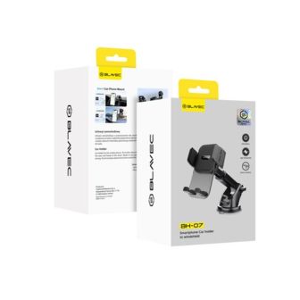 Suporte De Telemovel Para Carro Blavec BH-07 Preto Rotação 360º Para Pára-Brisas/Painel