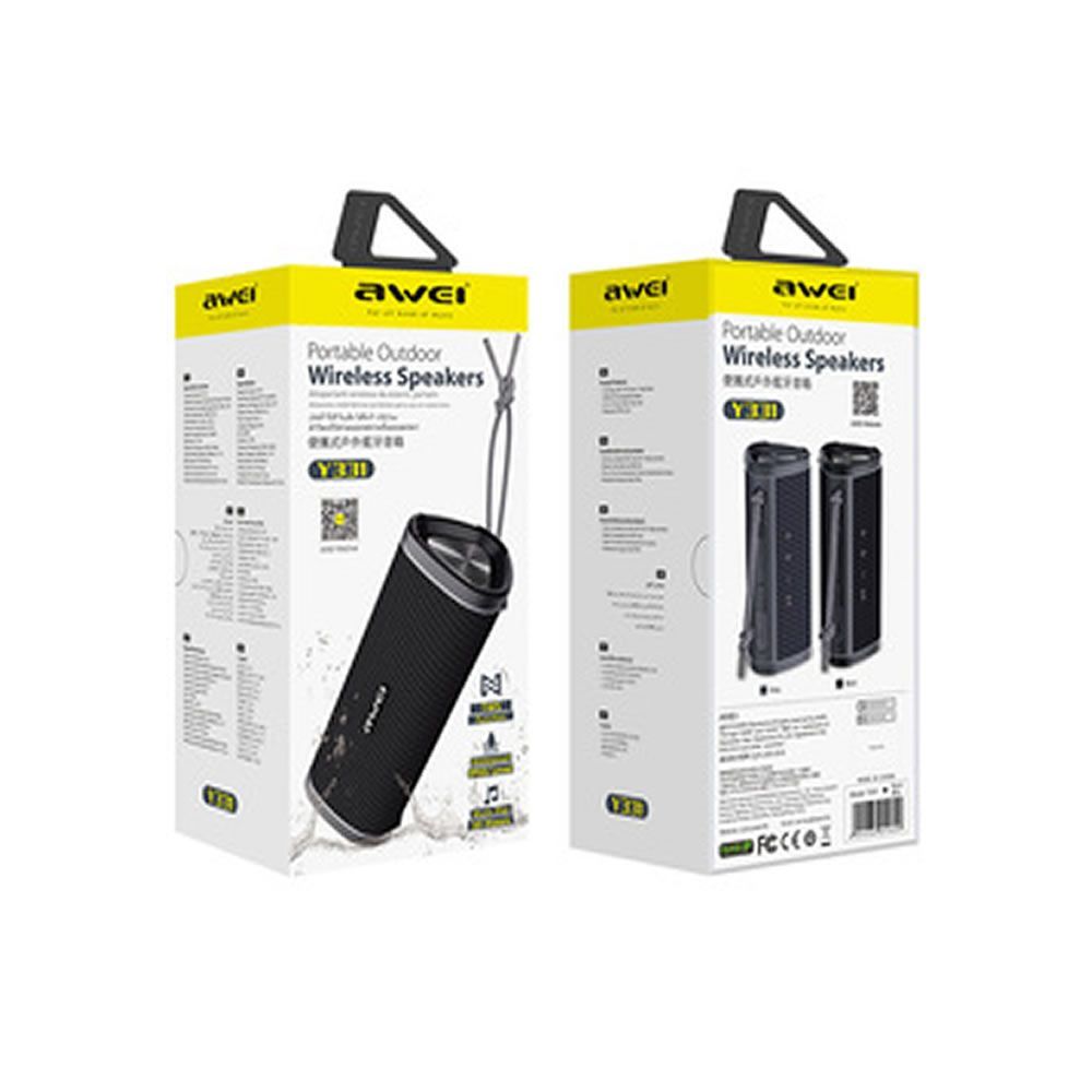 Aewi Y331 Black 2000mAh Waterproof Mini Bluetooth Speaker