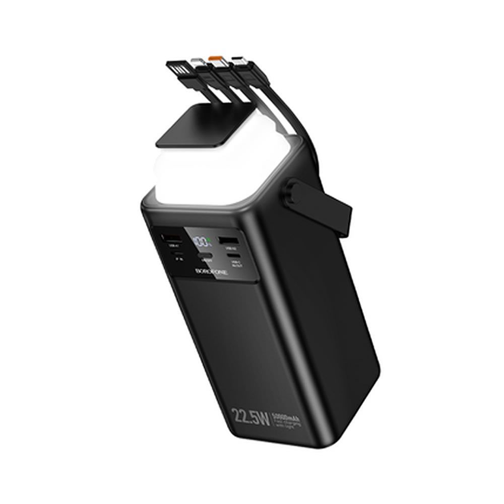 Power Bank Borofone BJ65A Preto 50000mAh 22.5W 3.0A 3 Inputs E 6 Outputs