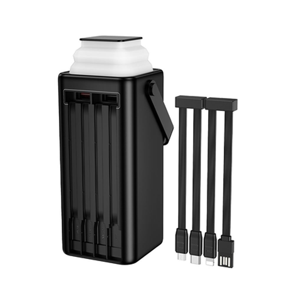 Power Bank Borofone BJ65A Preto 50000mAh 22.5W 3.0A 3 Inputs E 6 Outputs