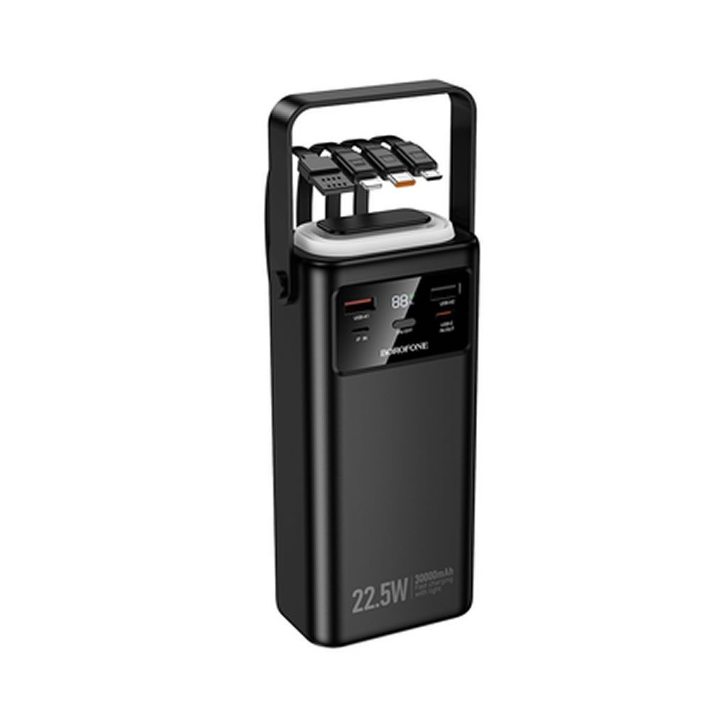 Power Bank Borofone BJ65A Preto 50000mAh 22.5W 3.0A 3 Inputs E 6 Outputs