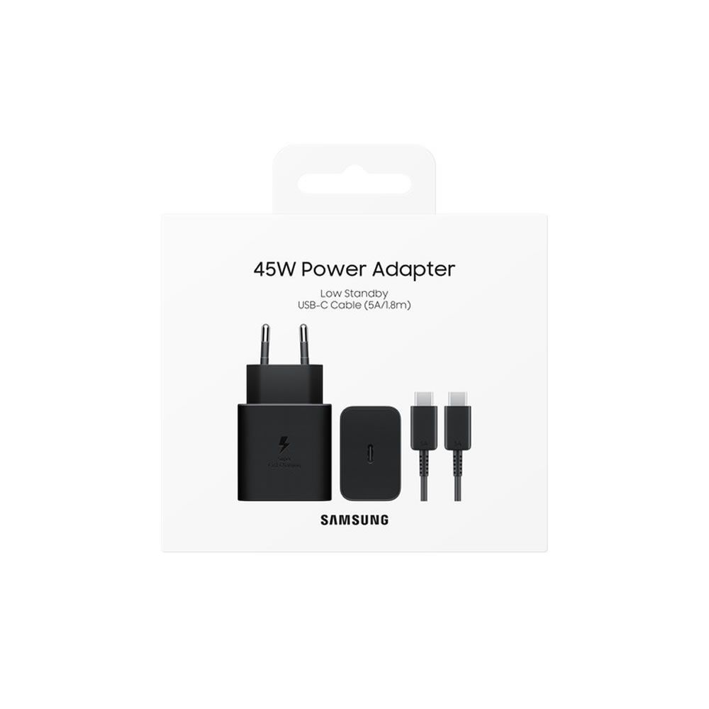 Carregador Samsung EP-T4511 Preto 240V 45W Tipo-C Para Tipo-C