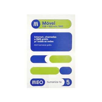 Meo Card Top Total 1gb + 500 Min + 15 Days Validity