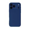 Apple iPhone 17 Pro Max Dark Blue Silicone Case With Camera Protector