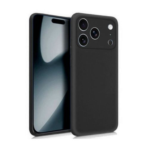 Capa Silicone Apple iPhone 17 Pro Preto Com Protetor De Câmera
