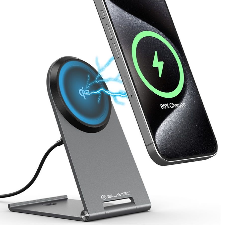 Carregador Wireless Blavec BQI-01 15W Magsafe Com Cabo Tipo C Para Tipo C