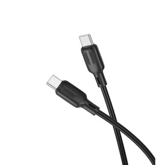 Cabo De Dados USB Tipo C Para Tipo C Borofone BX113 Branco 60W 3A 1m