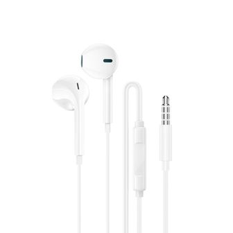 Borofone BM100 White Headphones 1.2m 3.5mm With Microphone