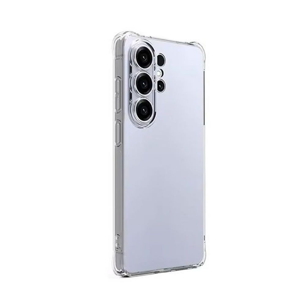 Capa Silicone Anti-Choque Samsung Galaxy S26 Ultra Transparente Com Protetor De Câmera