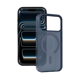 Capa Silicone Dura Apple Iphone 17 Pro Azul MagSafe