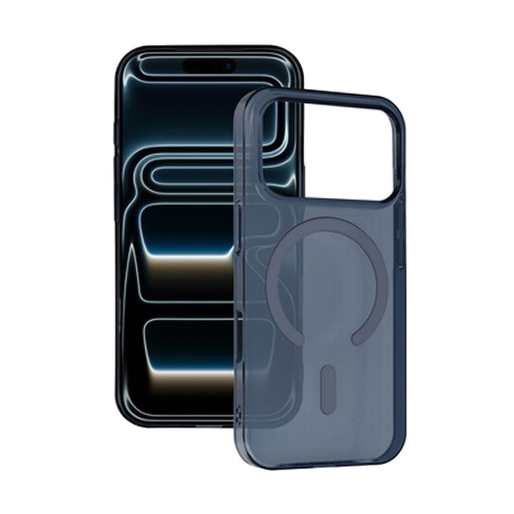 Capa Silicone Dura Apple Iphone 17 Pro Azul MagSafe