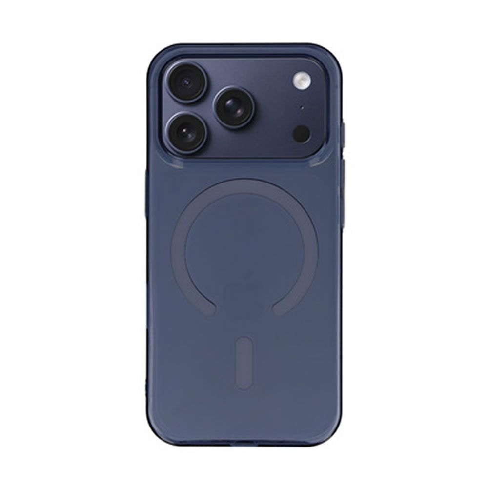 Capa Silicone Dura Apple Iphone 17 Pro Max Azul MagSafe