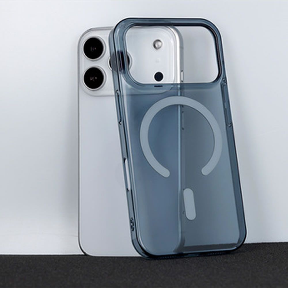 Capa Silicone Dura Apple Iphone 17 Pro Max Azul MagSafe