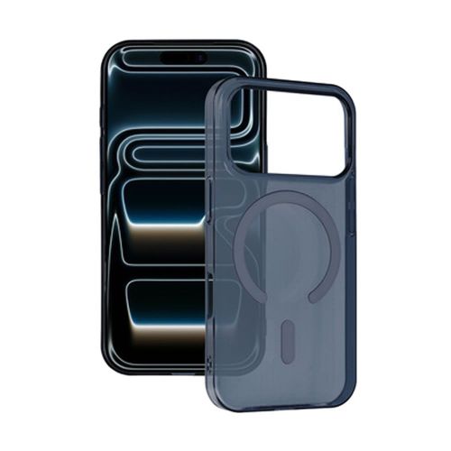 Capa Silicone Dura Apple Iphone 17 Pro Max Azul MagSafe