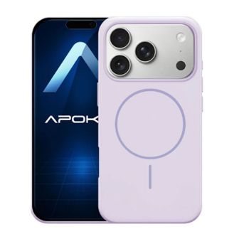 Capa Silicone Apple Iphone 17 Pro Max Lilás Magsafe