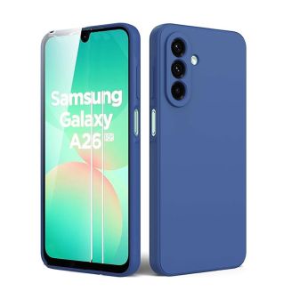 Samsung Galaxy A26 Blue Silicone Case With Camera Protector